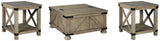Aldwin Gray Coffee Table With 2 End Tables - Ella Furniture