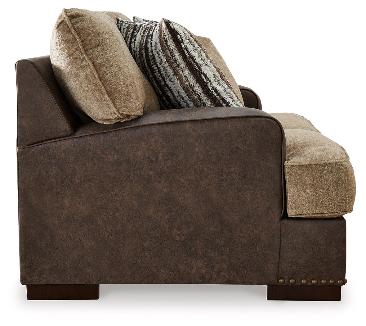 Alesbury Chocolate Sofa and Loveseat - Ella Furniture