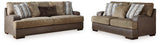 Alesbury Chocolate Sofa and Loveseat - Ella Furniture