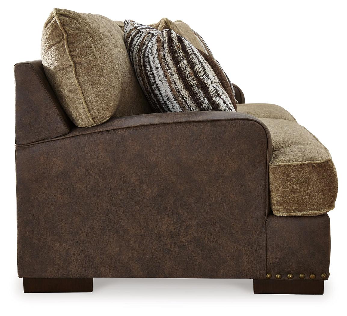 Alesbury Chocolate Sofa and Loveseat - Ella Furniture