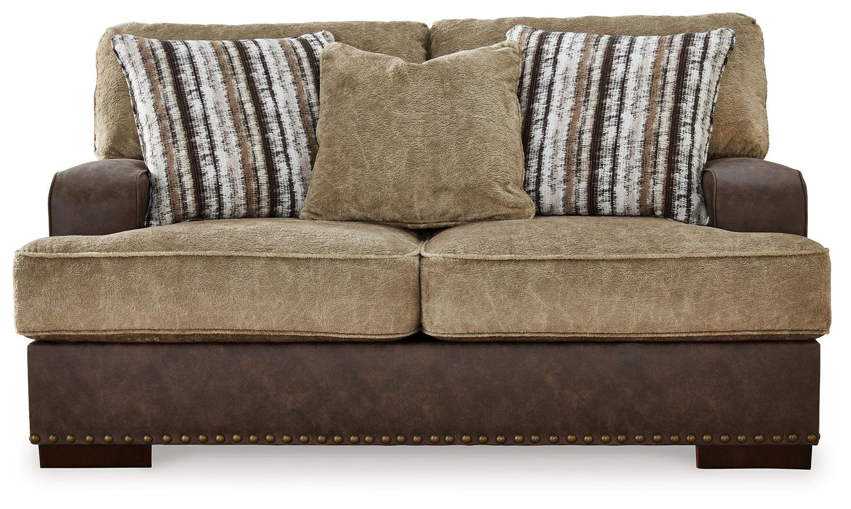 Alesbury Chocolate Sofa and Loveseat - Ella Furniture