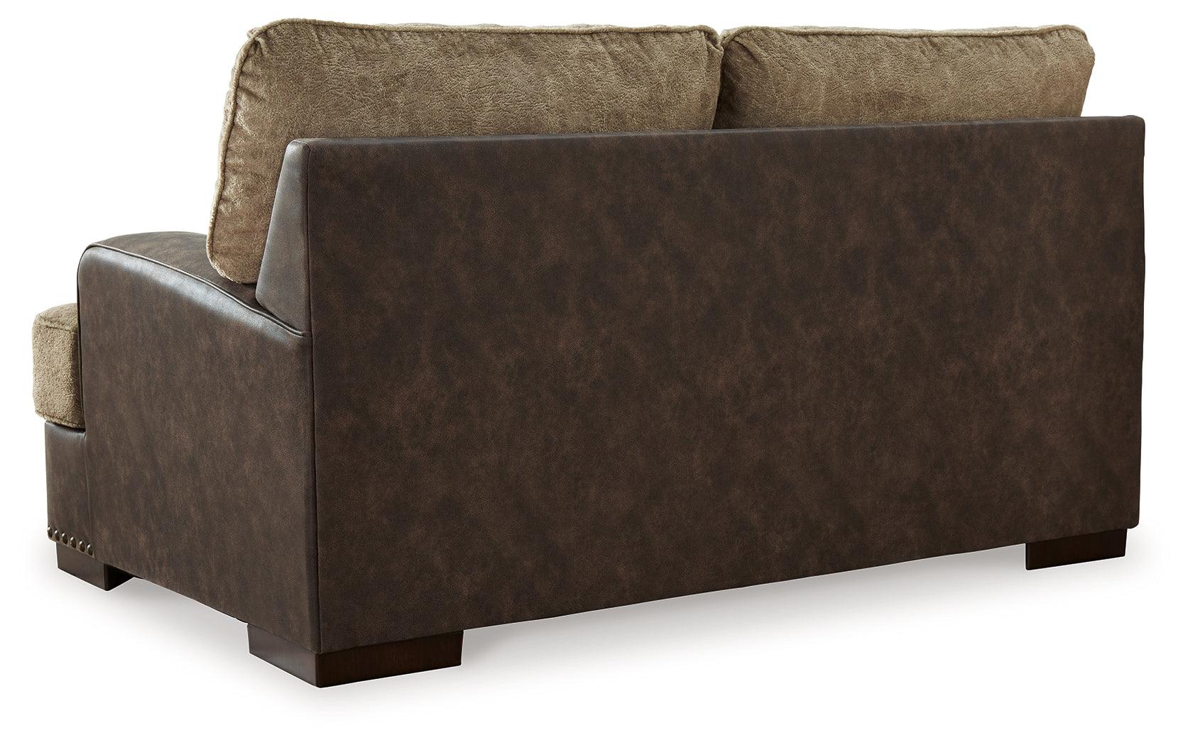 Alesbury Chocolate Sofa and Loveseat - Ella Furniture