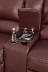 Alessandro Garnet Sofa And Loveseat - Ella Furniture