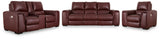 Alessandro Garnet Sofa, Loveseat And Recliner - Ella Furniture