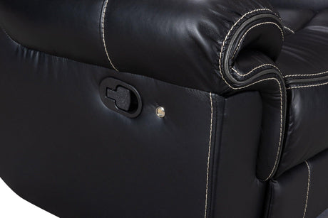 Alexa2023 Black Reclining Sectional - Ella Furniture
