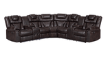 Alexa2023 Brown Reclining Sectional - Ella Furniture