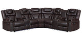 Alexa2023 Brown Reclining Sectional - Ella Furniture
