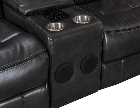 Alexa2023 Grey Reclining Sectional - Ella Furniture