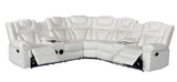 Alexa2023 White Reclining Sectional - Ella Furniture
