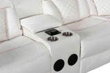 Alexa2023 White Reclining Sectional - Ella Furniture
