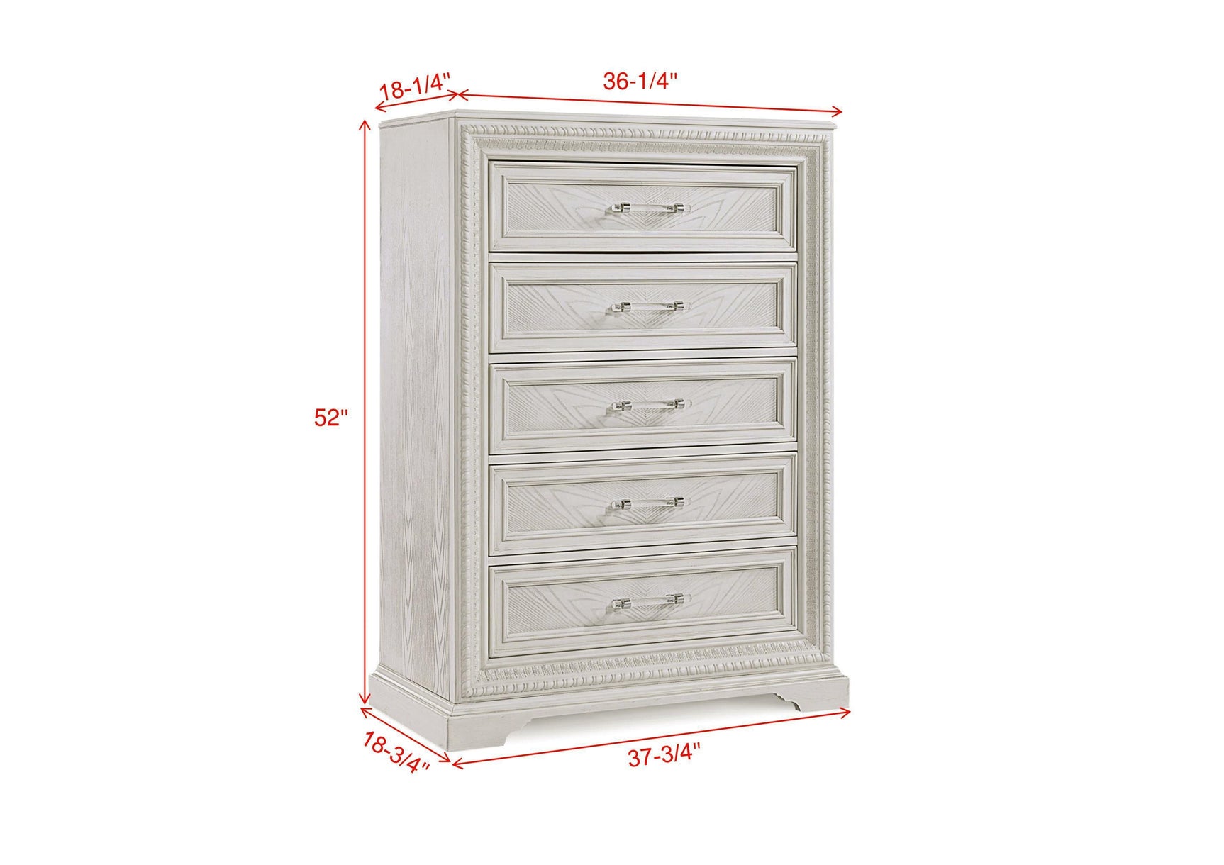 Alexandria Cream Modern Contemporary Solid Wood Bedroom Set - Ella Furniture