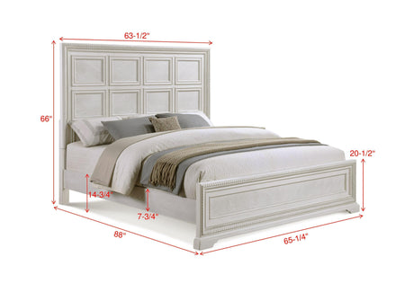 Alexandria Cream Modern Contemporary Solid Wood Bedroom Set - Ella Furniture
