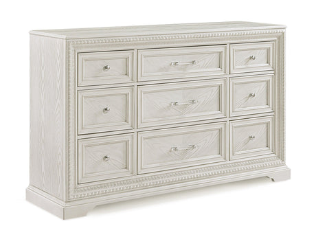 Alexandria Cream Modern Contemporary Solid Wood Bedroom Set - Ella Furniture