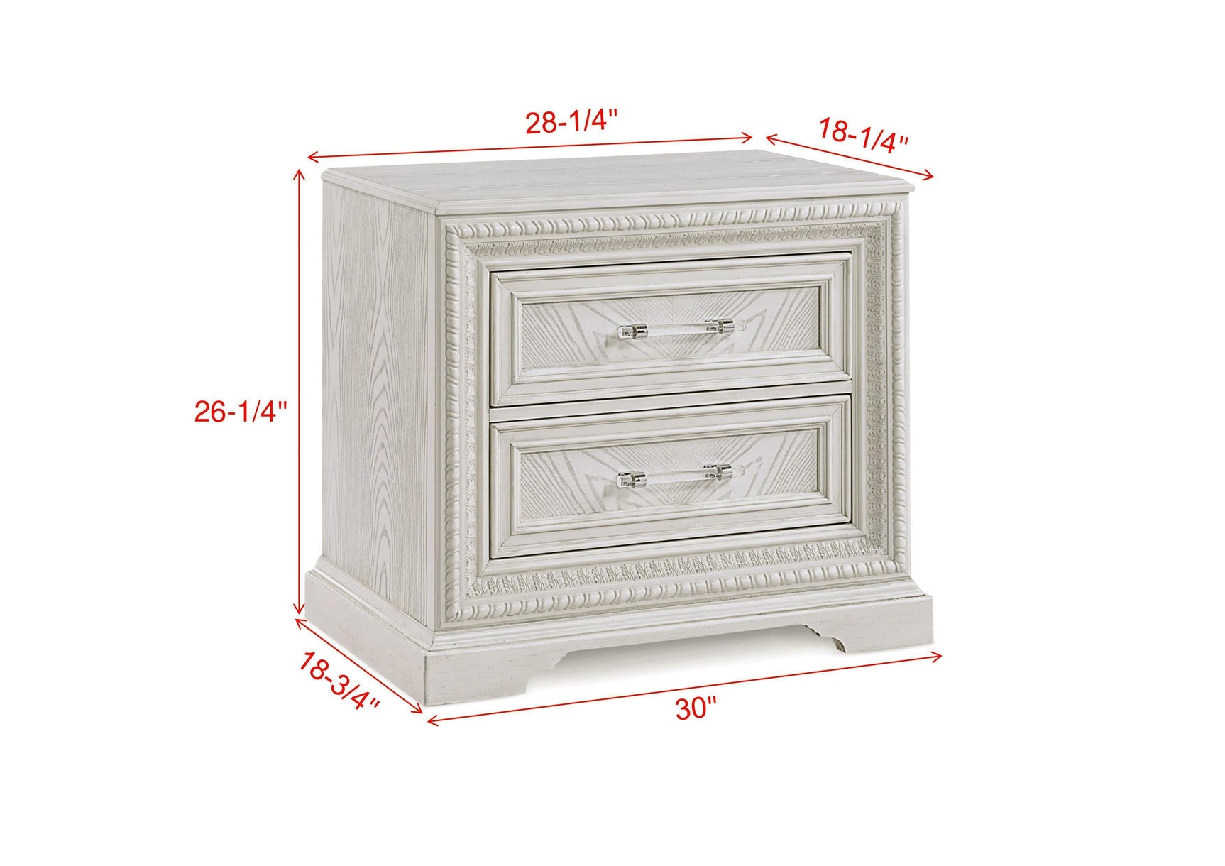 Alexandria Cream Modern Contemporary Solid Wood Bedroom Set - Ella Furniture