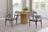ALEXIS Alexis Fabric Upholstered Dining Arm Chair Grey (Set of 2) 182682 - Ella Furniture