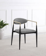 ALEXIS Alexis Fabric Upholstered Dining Arm Chair Grey (Set of 2) 182682 - Ella Furniture