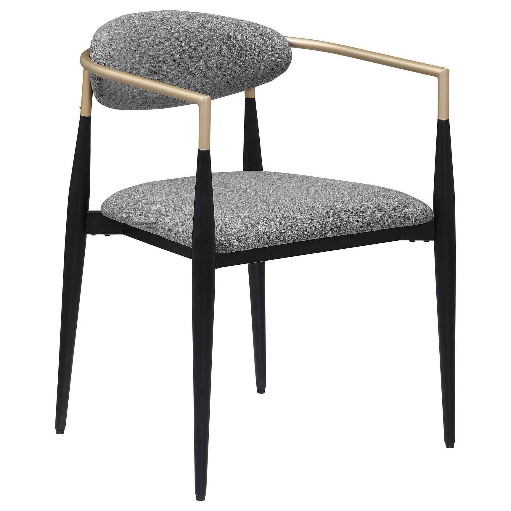ALEXIS Alexis Fabric Upholstered Dining Arm Chair Grey (Set of 2) 182682 - Ella Furniture