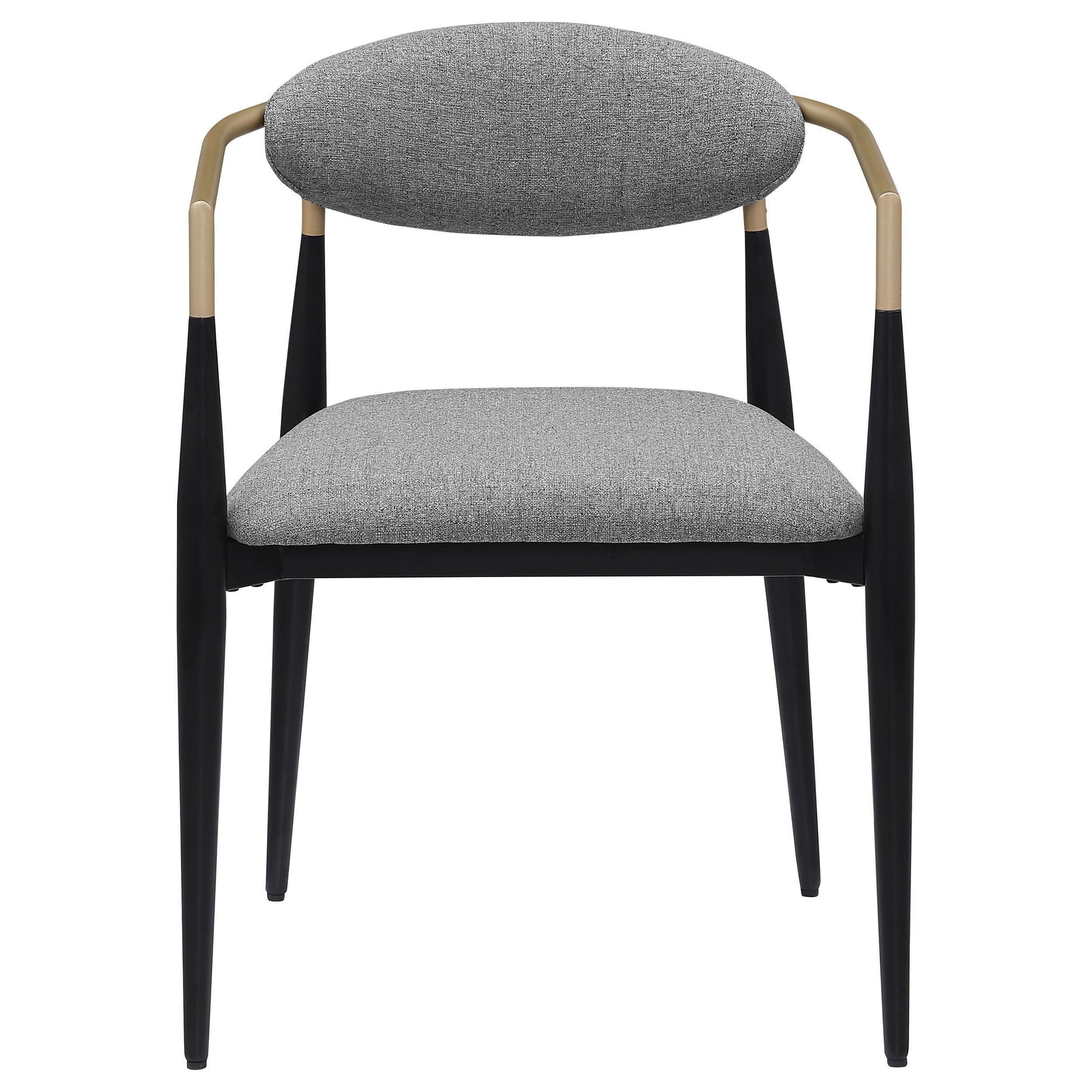 ALEXIS Alexis Fabric Upholstered Dining Arm Chair Grey (Set of 2) 182682 - Ella Furniture
