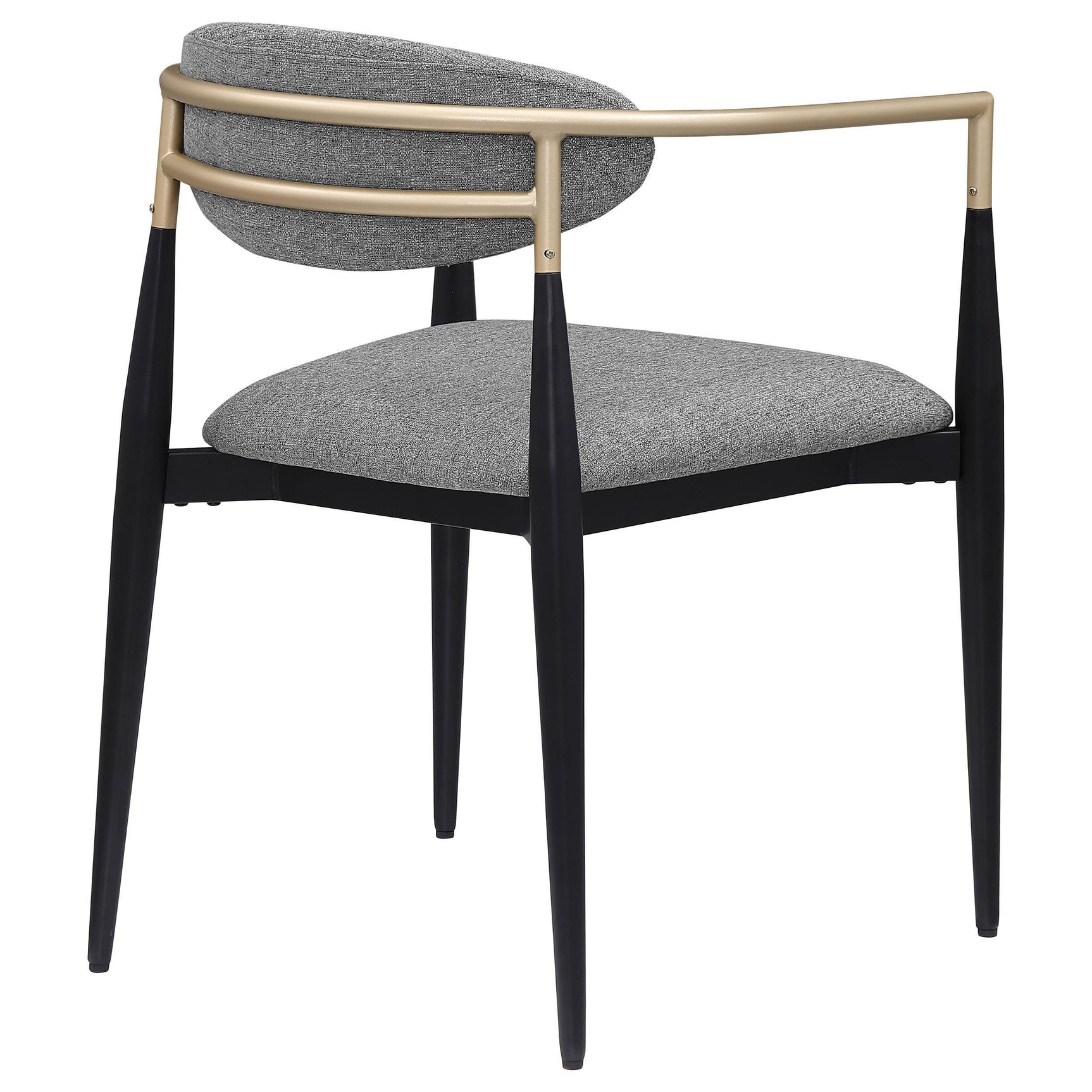 ALEXIS Alexis Fabric Upholstered Dining Arm Chair Grey (Set of 2) 182682 - Ella Furniture