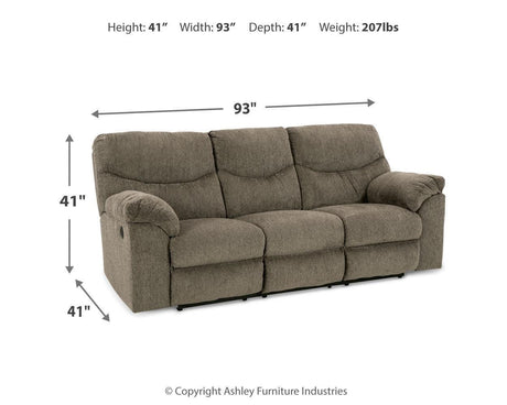 Alphons Putty Sofa, Loveseat And Recliner - Ella Furniture