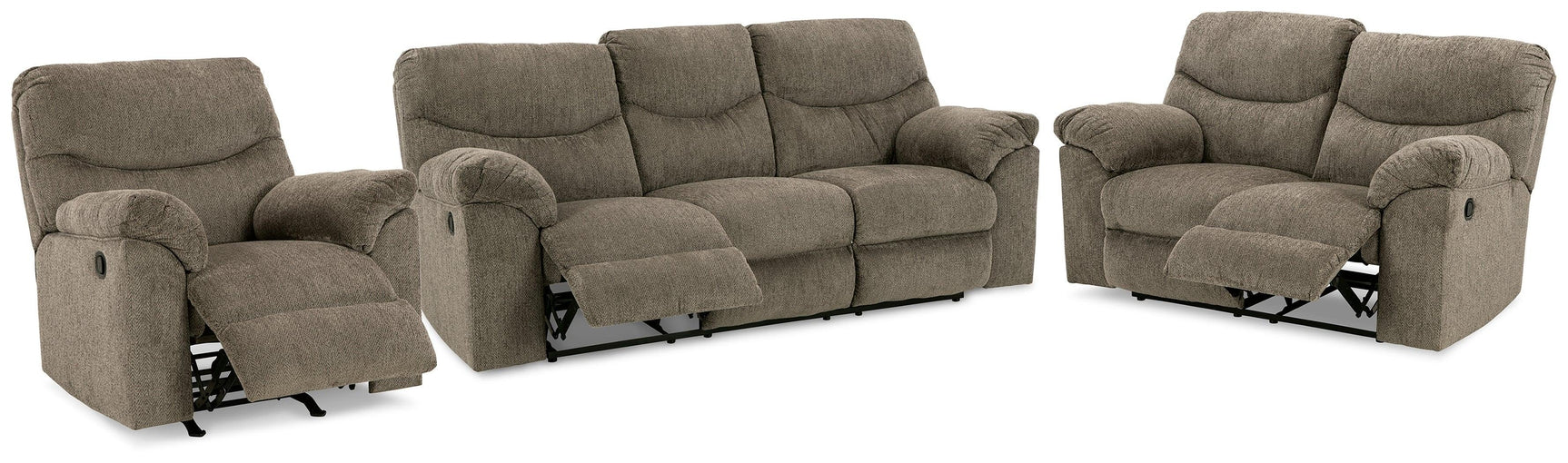 Alphons Putty Sofa, Loveseat And Recliner - Ella Furniture