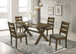 Alston Dark Walnut Rectangular Dining Room Set - Ella Furniture