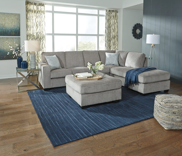 Altari Alloy 2-Piece Sectional With Ottoman - Ella Furniture