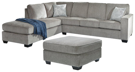 Altari Alloy 2-Piece Sleeper Sectional With Ottoman - Ella Furniture