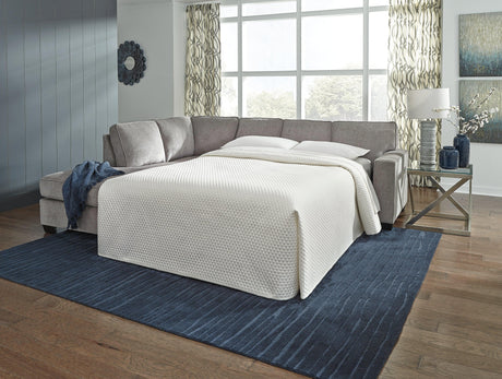 Altari Alloy 2-Piece Sleeper Sectional With Ottoman - Ella Furniture