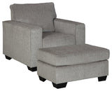 Altari Alloy Chair And Ottoman - Ella Furniture