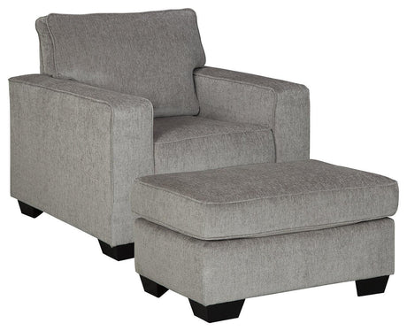 Altari Alloy Chair And Ottoman - Ella Furniture