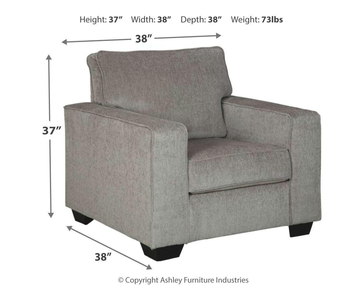 Altari Alloy Chair And Ottoman - Ella Furniture