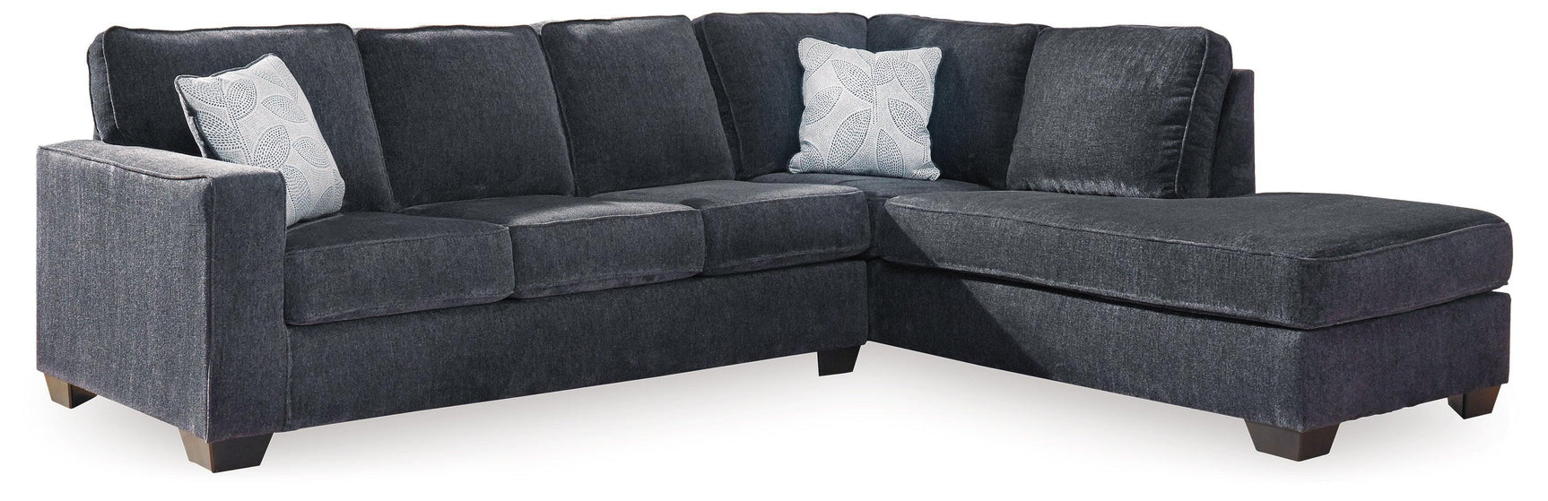 Altari Slate 2-Piece Sectional With Ottoman - Ella Furniture