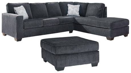 Altari Slate 2-Piece Sleeper Sectional With Ottoman - Ella Furniture
