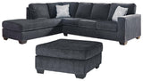 Altari Slate 2-Piece Sleeper Sectional With Ottoman PKG001807 - 8721308 | 87213S4 - Ella Furniture