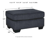 Altari Slate Chair And Ottoman - Ella Furniture