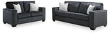 Altari Slate Sofa And Loveseat - Ella Furniture