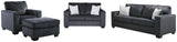 Altari Slate Sofa, Loveseat, Chair And Ottoman - Ella Furniture