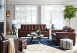 Altonbury Walnut Sofa, Loveseat, Chair And Ottoman - Ella Furniture