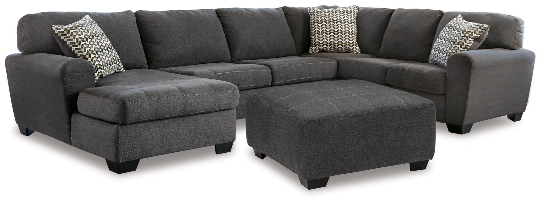 Ambee Slate 3-Piece Sectional With Ottoman PKG010934 - 28620S1 | 2862008 - Ella Furniture