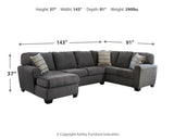 Ambee Slate 3-Piece Sectional With Ottoman PKG010934 - 28620S1 | 2862008 - Ella Furniture