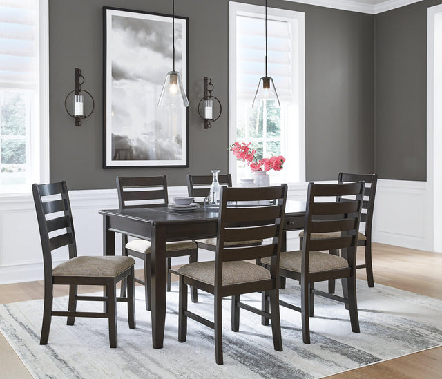 Ambenrock Dark Brown Rectangular Dining Room Set - Ella Furniture