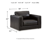 Amiata Onyx Chair And Ottoman - Ella Furniture