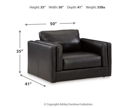 Amiata Onyx Chair And Ottoman - Ella Furniture