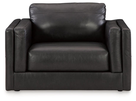 Amiata Onyx Chair And Ottoman - Ella Furniture