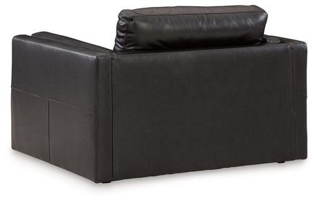 Amiata Onyx Chair And Ottoman - Ella Furniture