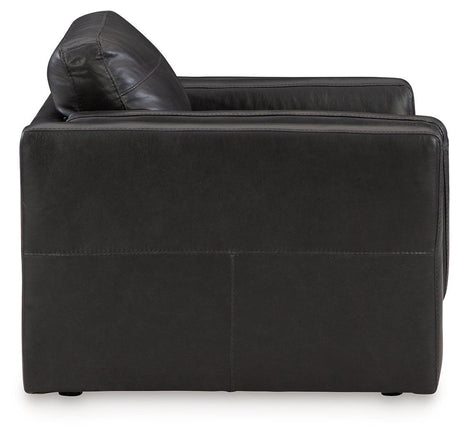 Amiata Onyx Chair And Ottoman - Ella Furniture