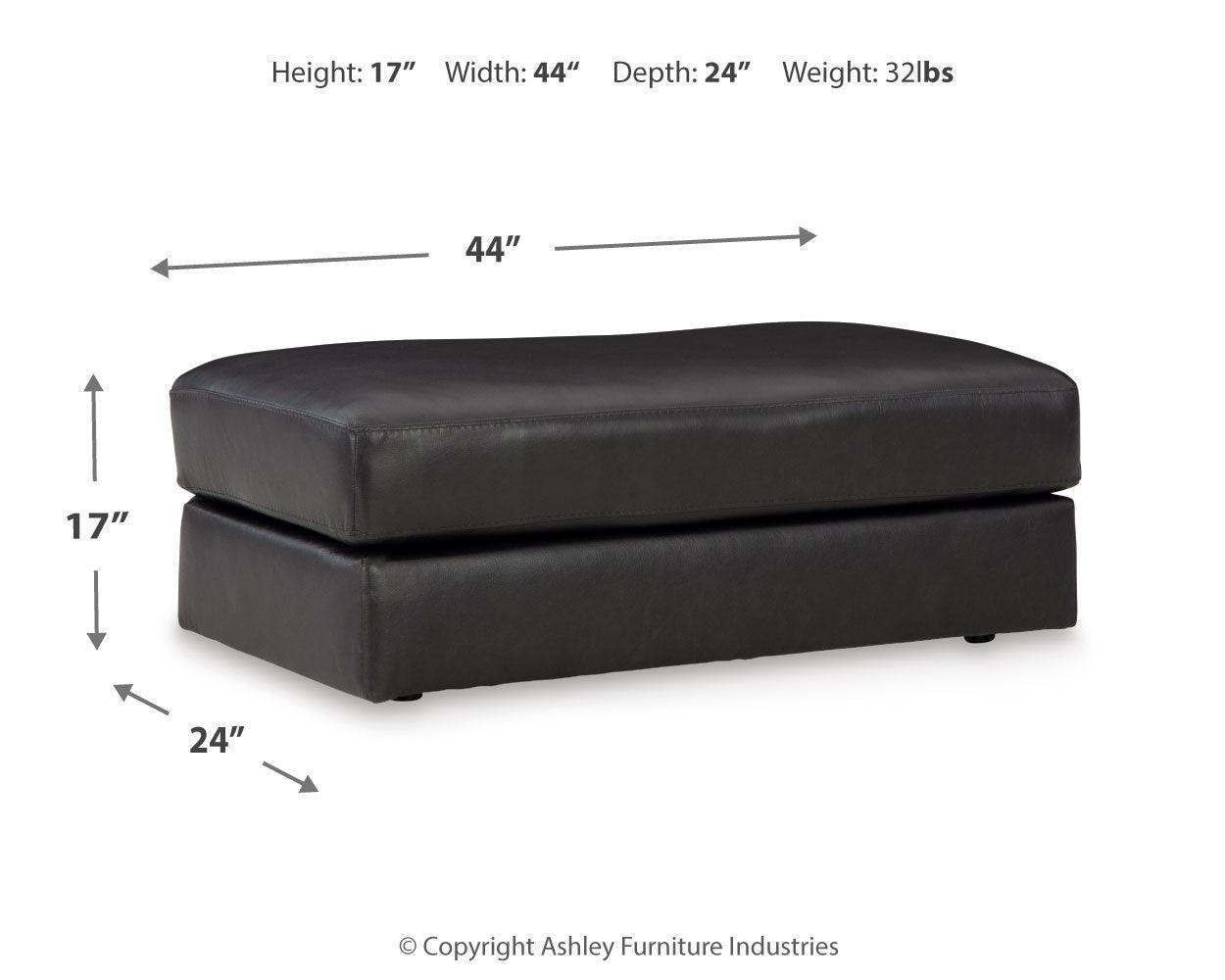 Amiata Onyx Sofa, Loveseat, Chair And Ottoman - Ella Furniture