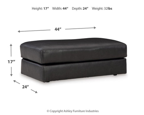 Amiata Onyx Sofa, Loveseat, Chair And Ottoman - Ella Furniture