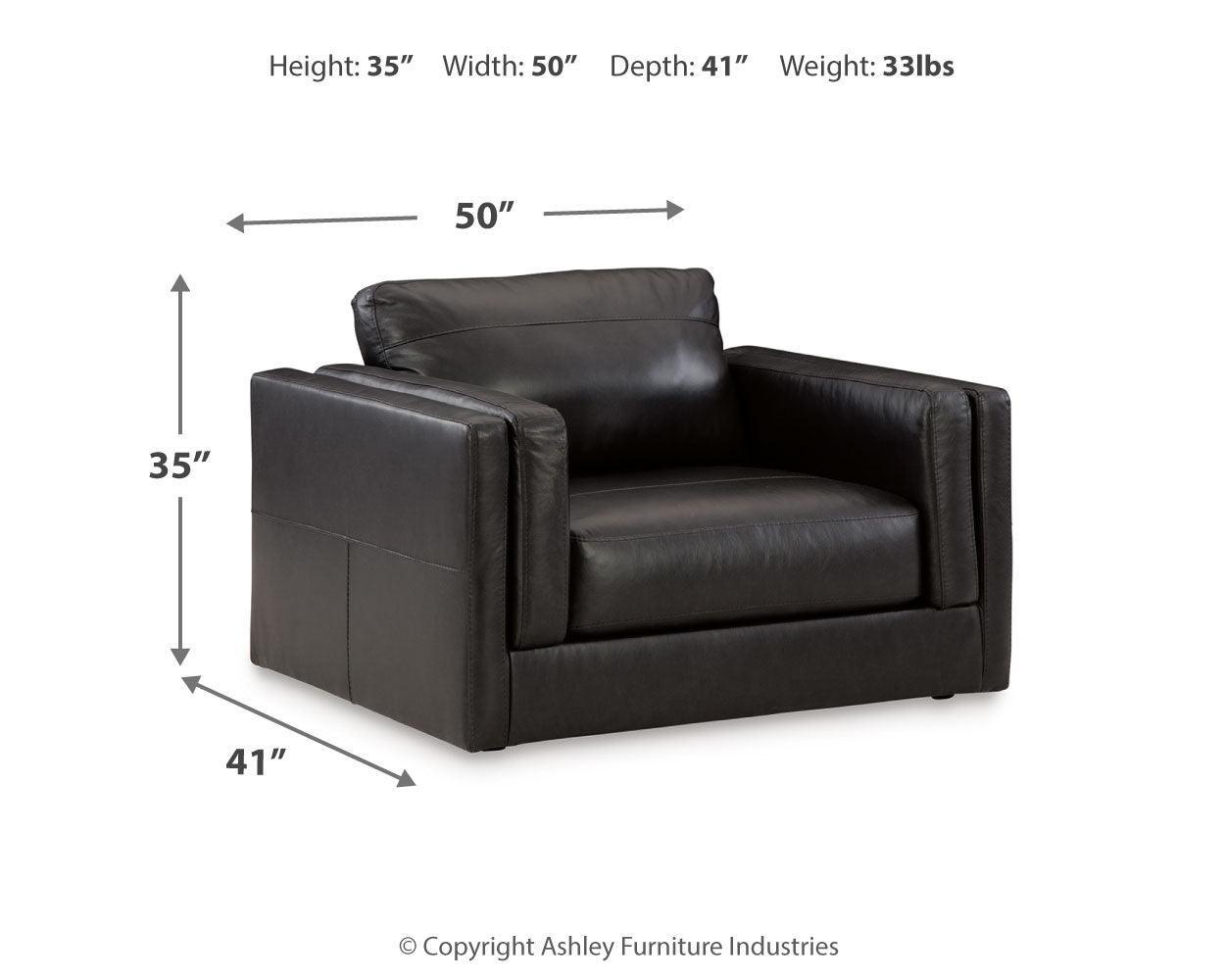 Amiata Onyx Sofa, Loveseat, Chair And Ottoman - Ella Furniture